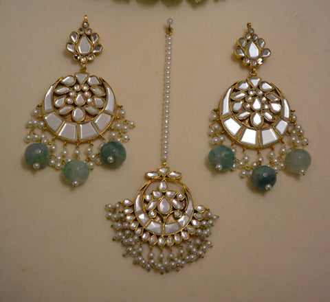 LASHEEN earrings and tikka set.
