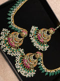 Mornee earrings and tikka set.